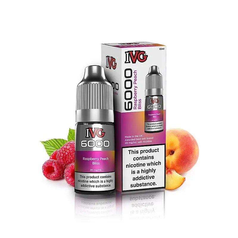 Lichid IVG 6000 Salt - Raspberry Peach Bliss 10ml 20mg