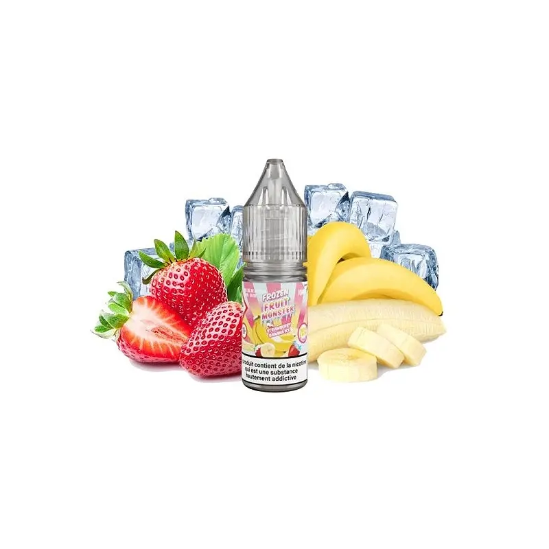 Lichid Monster Vape 10 ml - Strawberry Banana Ice 20 Mg NicSalt