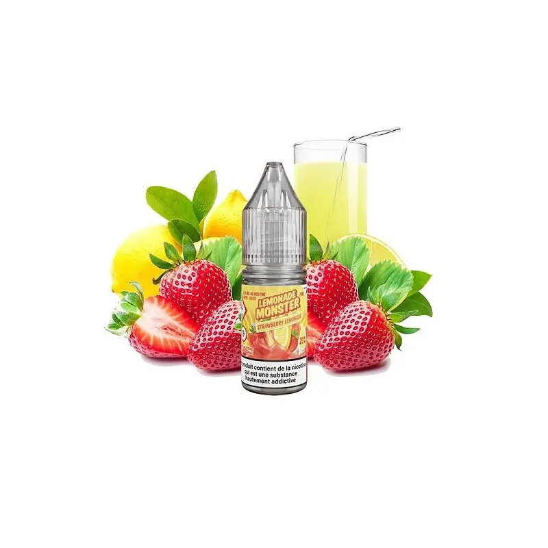 Lichid Monster Vape 10 ml - Strawberry Lemonade 20 Mg NicSalt