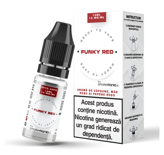 Lichid SmokeMania 10ml - Funky Red 12mg